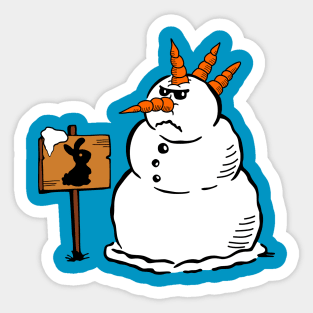 Snowman and rabbit Sticker